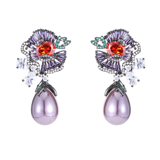 Willma Floral Pearl Earrings